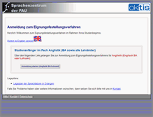 Tablet Screenshot of englishplacement.sz.uni-erlangen.de