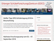 Tablet Screenshot of esfz.nat.uni-erlangen.de