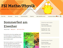 Tablet Screenshot of fachschaft.physik.uni-erlangen.de