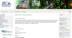 Desktop Screenshot of biochemie.biologie.uni-erlangen.de