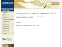 Tablet Screenshot of orientalistik.uni-erlangen.de
