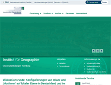 Tablet Screenshot of geographie.uni-erlangen.de